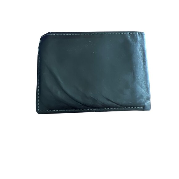 Steve Madden Genuine Leather Black Bifold Wallet Multiple Card Slots Slim Design - Picture 3 of 7